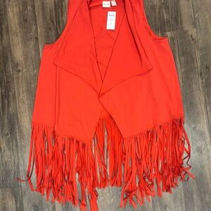 Red Fringe Vest